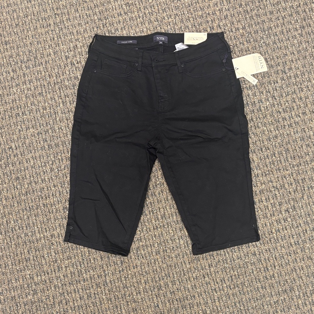 NYDJ Black Sophie Bike Capri Pants